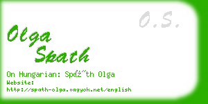 olga spath business card